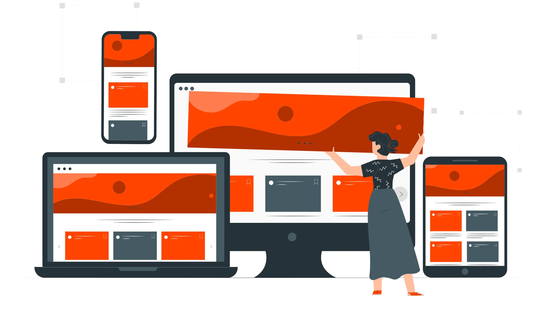 網站設計示意圖